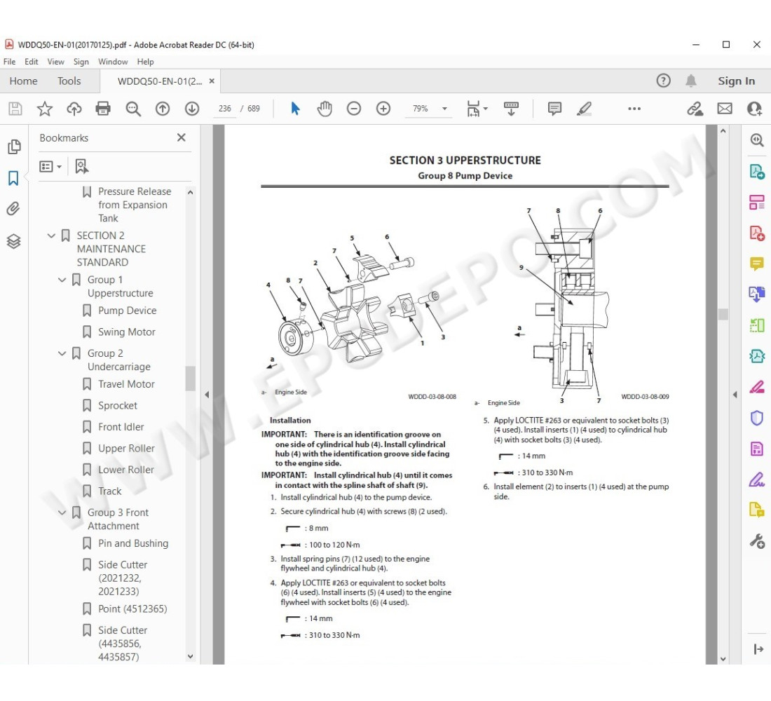 Hitachi Excavator ZX350LC-6 ZX350LCN-6 service manual